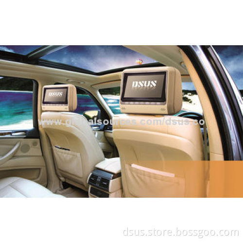 8-inch headrest DVD player with swiveling screen/SD/USB/FM and IR/touch buttons